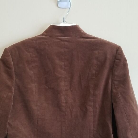 MADISON STUDIO CORDUROY BROWN JACKET W/EMBROIDERED SLEEVES Sz8 - Picture 7 of 8